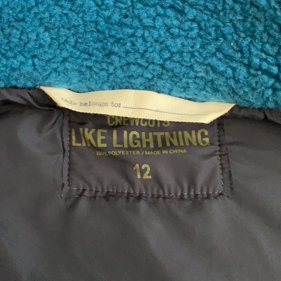 {J. Crew} Crewcuts | Sherpa Zip Front Vest with Pockets C9336 Blue (12) - Picture 8 of 16